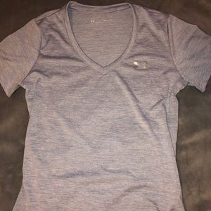 Light blue/grey under armor short sleeve top